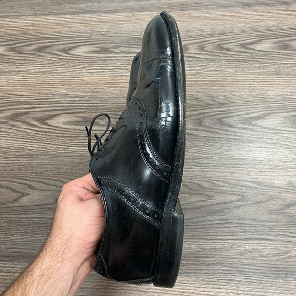 Allen Edmonds Shelton Black Saddle Oxfords 11 C - Picture 6 of 11